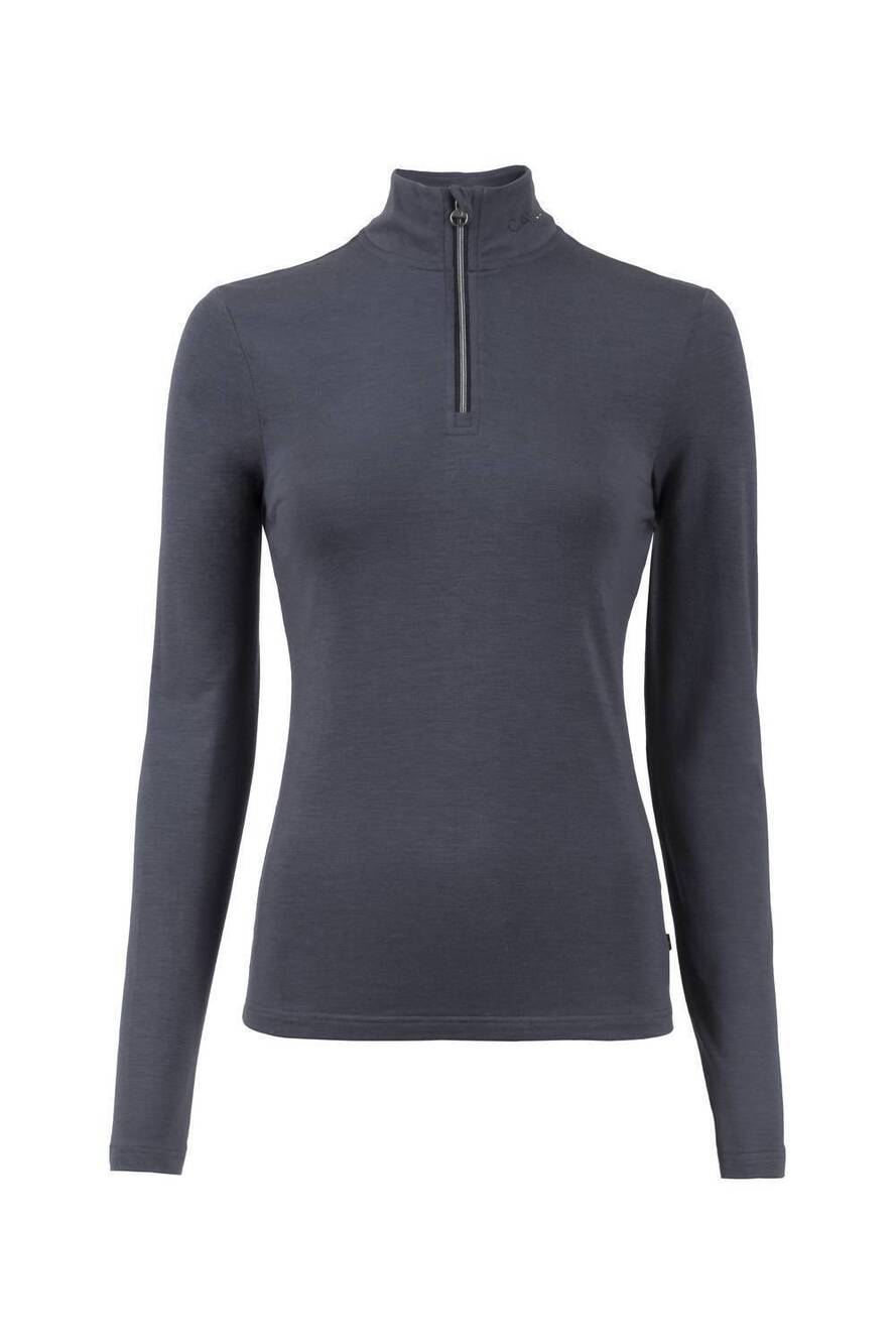 NEW CAVALLO women's genia active wool turtleneck top in midnight grey